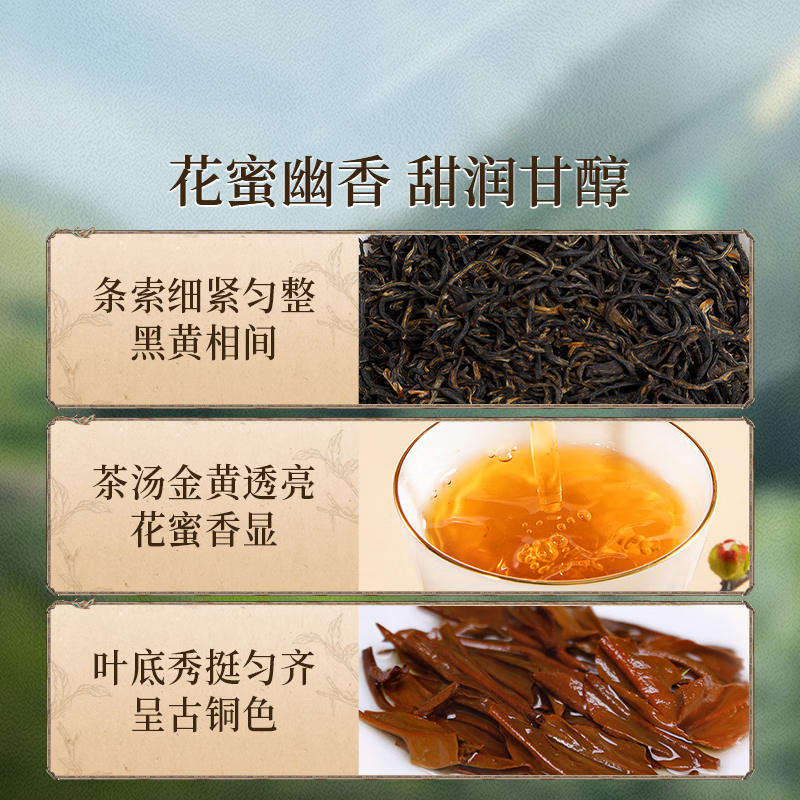 [元正]香木 红茶特级正宗武夷山小种红茶罐装武夷红茶茶叶 1罐 50g/罐高清大图