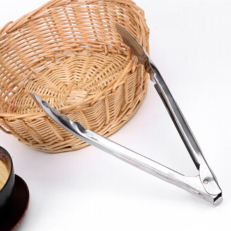 梦莺 不锈钢加厚食品夹(计价单位:把)高清大图