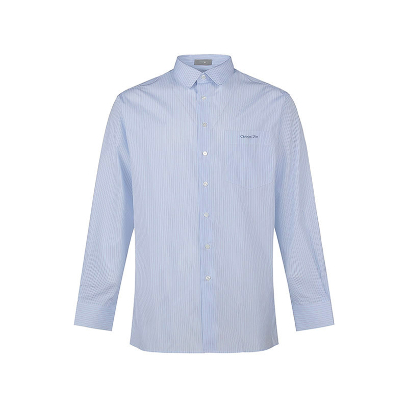 迪奥 dior 男士棉质超大版型长袖衬衫243c551a5656