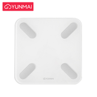 云麦(YUNMAI)好轻mini2S智能家用体脂秤健康秤白色 29项身体数据测量 精准测体脂称体重 钢化玻璃材质 最 重量1.2KG