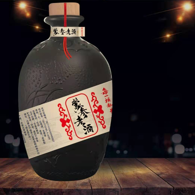 内蒙特产蒙参老酒老坛39%vol浓香型白酒净含量500ml*1箱6瓶