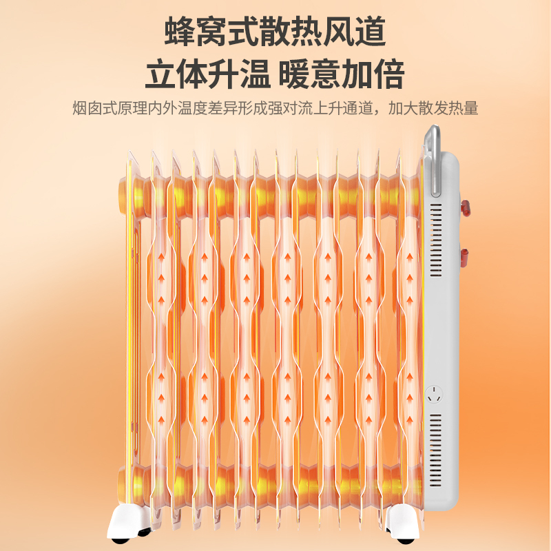 先锋(SINGFUN)取暖器油汀家用电暖器烤火炉电暖气片13片全屋快速升温烘衣加湿 DYT-SS18高清大图