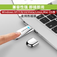 指纹加密U盘（EAGET）32GB USB3.0 U盘 FU60高速金属指纹加密隐私全面保护商务办公优盘商务U盘