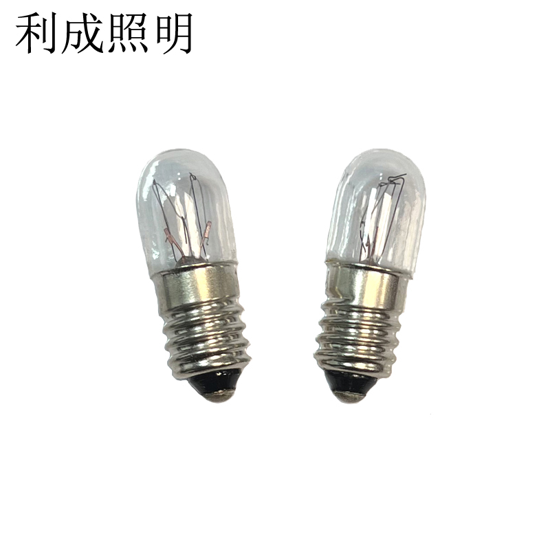 利成照明 指示灯泡 钨丝灯泡 E10螺口6.3V 每包10个装高清大图