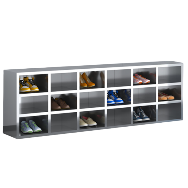 铭思达不锈钢鞋柜单面18格个高清大图