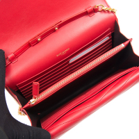 [直营]Yves Saint Laurent(圣罗兰)羊皮包盖式 单肩包斜挎包 信封包链条包 YSL女包