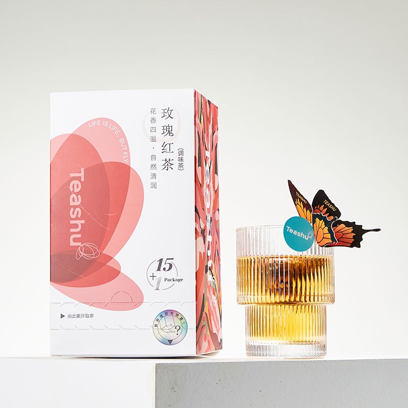 teashu玫瑰红茶正山小种花果花草水果冷热泡1盒15茶小包袋