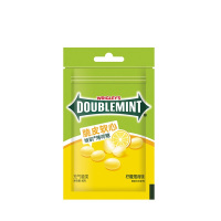 DOUBLEMINT绿箭脆皮软心薄荷糖柠檬薄荷味糖果40g袋装