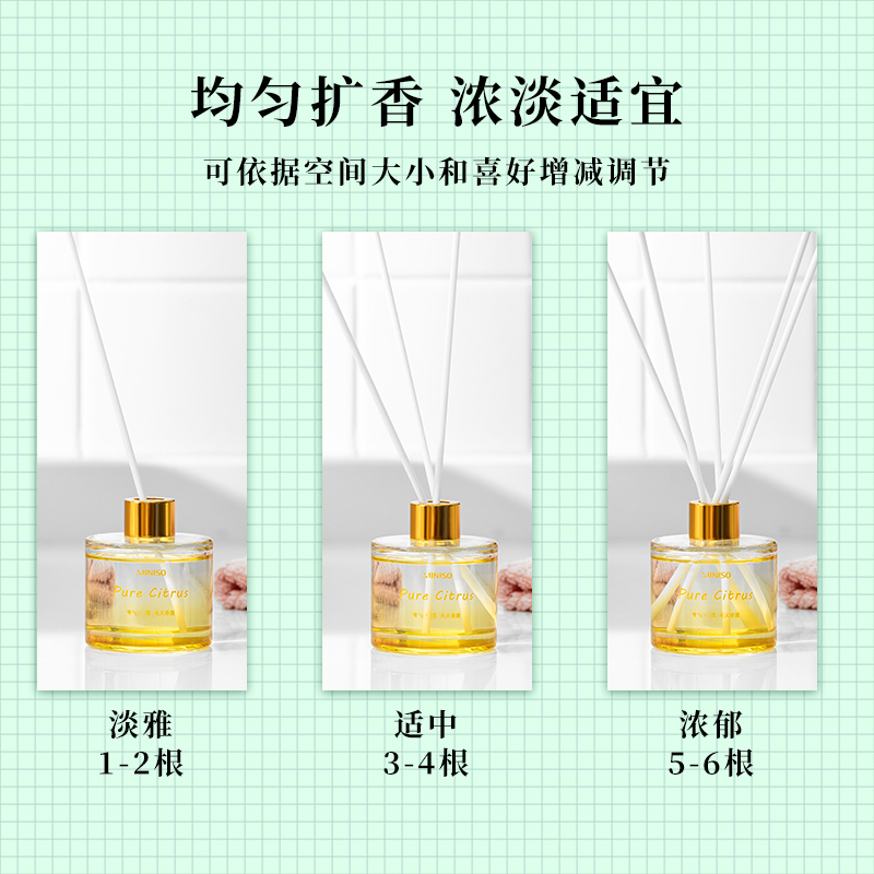 名创优品(miniso) 春之绽放系列无火香薰花香清幽室内卫生间清新淡香[天空之水]