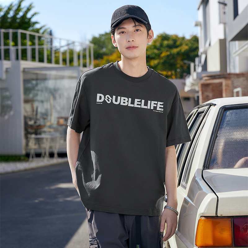 361°运动t恤男女同款夏季透气休闲宽松亲肤上衣印花圆领短袖高清大图