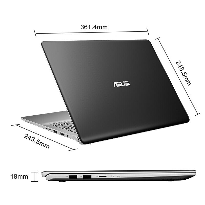 华硕(ASUS)灵耀S 2代 15.6英寸三面微边超轻薄本笔记本电脑第八代英特尔®酷睿™i5(i5-8250U 8GB 256GB MX150-2G独显)消光灰(S5300)