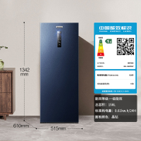 容声(Ronshen)158升家用商用立式冷冻柜,冷藏冷冻转换,五层独立分区,宝石蓝晶钻外观BD-158WRSY