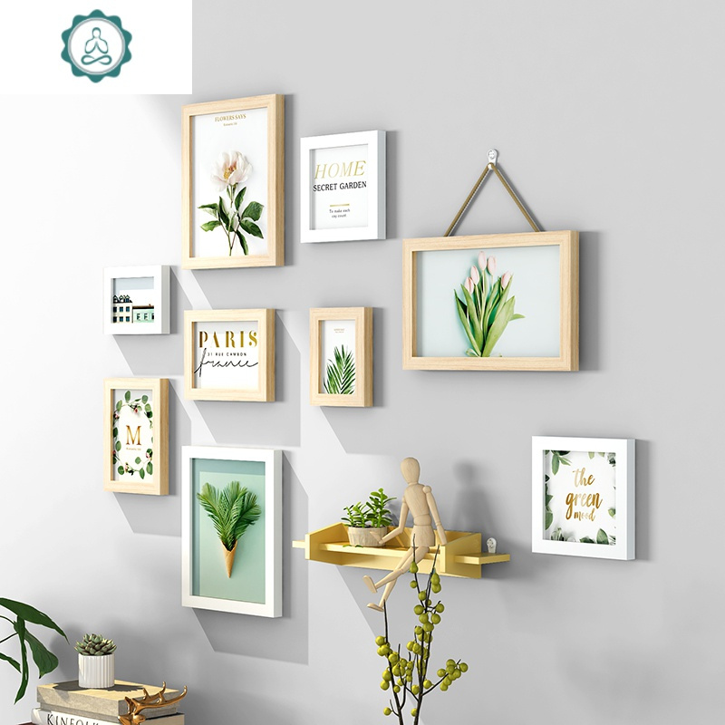 照片墙装饰墙面免打孔相框挂墙组合创意客厅洗背景墙墙壁相片墙贴 封