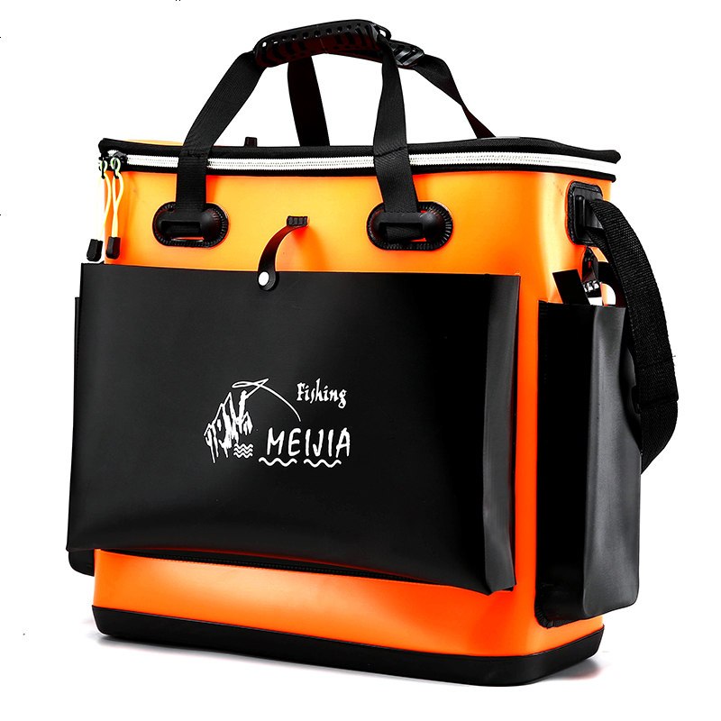 美嘉双肩鱼护桶eva加厚折叠钓鱼桶多功能装鱼桶活鱼桶防水鱼护