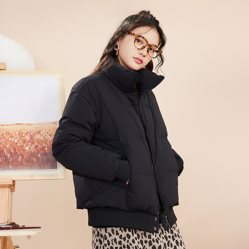361运动羽绒服女新款短款加厚立领羽绒服保暖羽绒外套