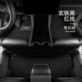 专用 于特斯拉model3脚垫全包围tesla汽车脚垫毛豆3地毯防水原厂 【双层升级款】黑红+黑丝绒+双收纳+绒面包围+立体踏板+专