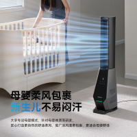 大宇(DAEWOO)[双气流无叶扇]等离子净化塔扇家用电风扇直流变频轻音自然风感柔风大风量整屋落地循环扇 AM09