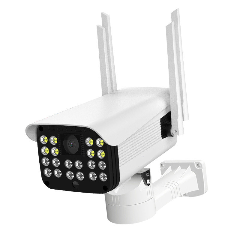 户外无线监控摄像头室外手机远程高清夜视语音对讲WiFi监控器家用 20灯超清固定款 标配无内存