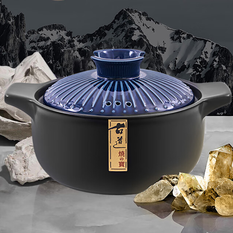 美厨陶瓷煲4.5L砂锅汤锅炖锅养生煲手工彩釉耐干烧MCTC3316