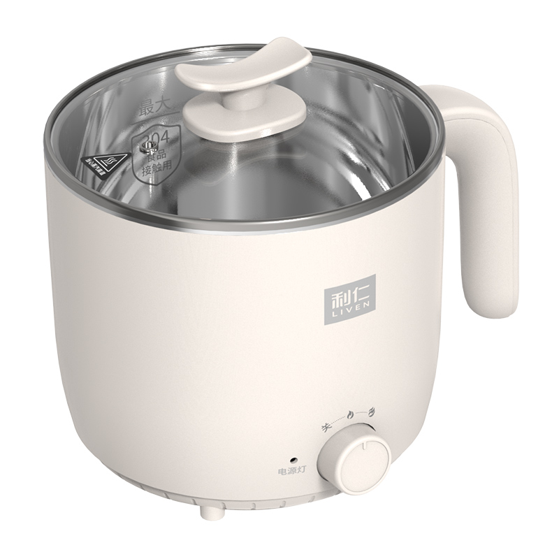 利仁DHG-J185电煮锅不锈钢小型电火锅多功能一体学生宿舍泡面锅家用1-2人高清大图