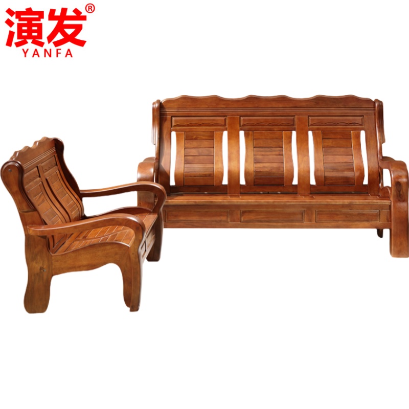 演发 沙发 三 人位+茶几 套高清大图