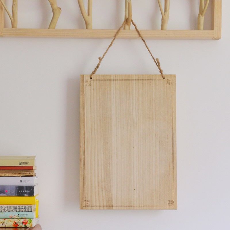 家规家训挂画墙贴挂图卧室门挂饰进门墙壁装饰房门挂件挂牌带绳木 35*