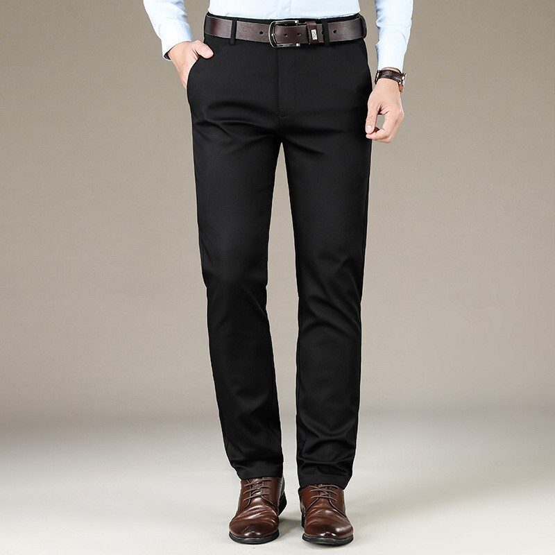 梵克公牛休闲西裤春夏季常规长裤男装中青年长裤常规弹力商务休闲男士