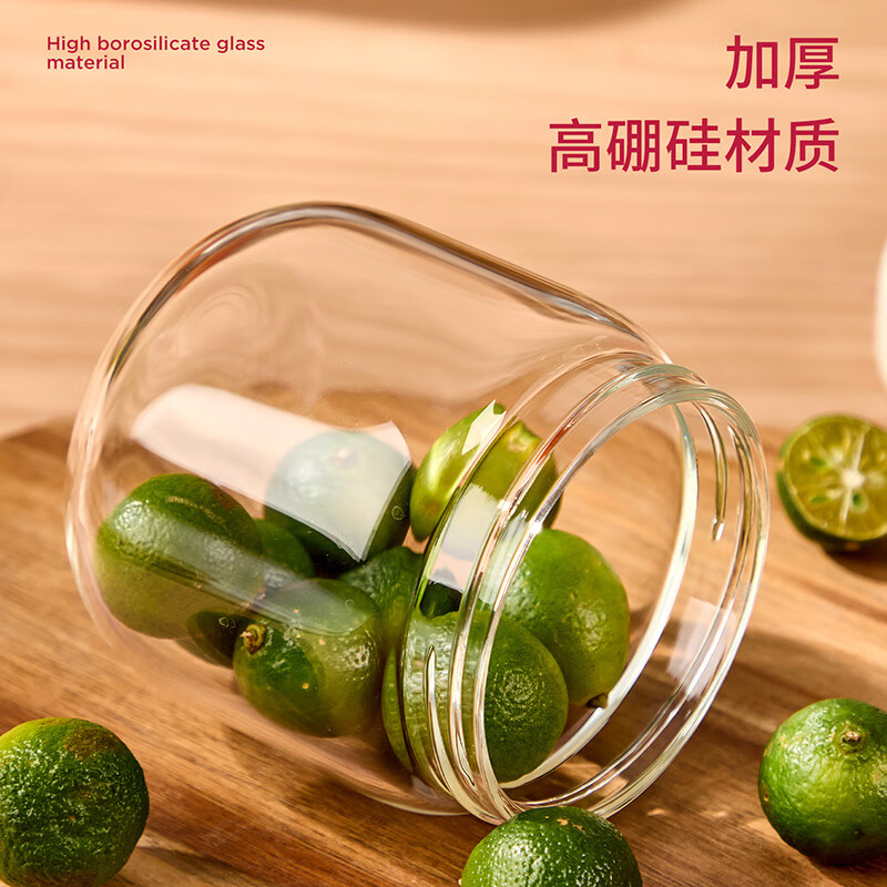 果酱瓶玻璃密封罐蜂蜜咸菜辣椒酱专用食品级储物罐家用分装空瓶子 2个装-350ml[高硼硅玻璃]高清大图