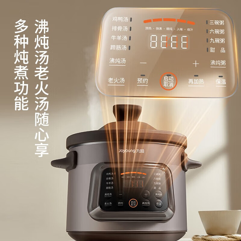 九阳 GD305 电炖锅3L大容量电炖锅炖汤锅煲汤锅燕窝炖锅煮粥锅可预约高清大图