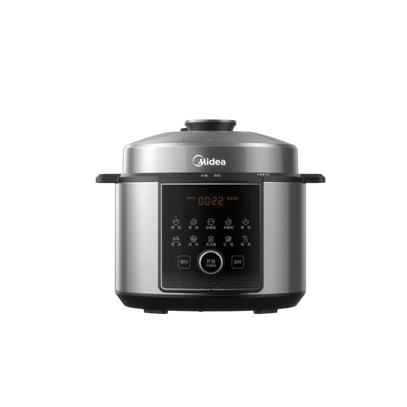 美的(Midea)112KPa小钢炮电压力锅5L双胆高压锅0涂层智能预约家用煲汤煮饭电饭煲4-6人 MY-E5830G