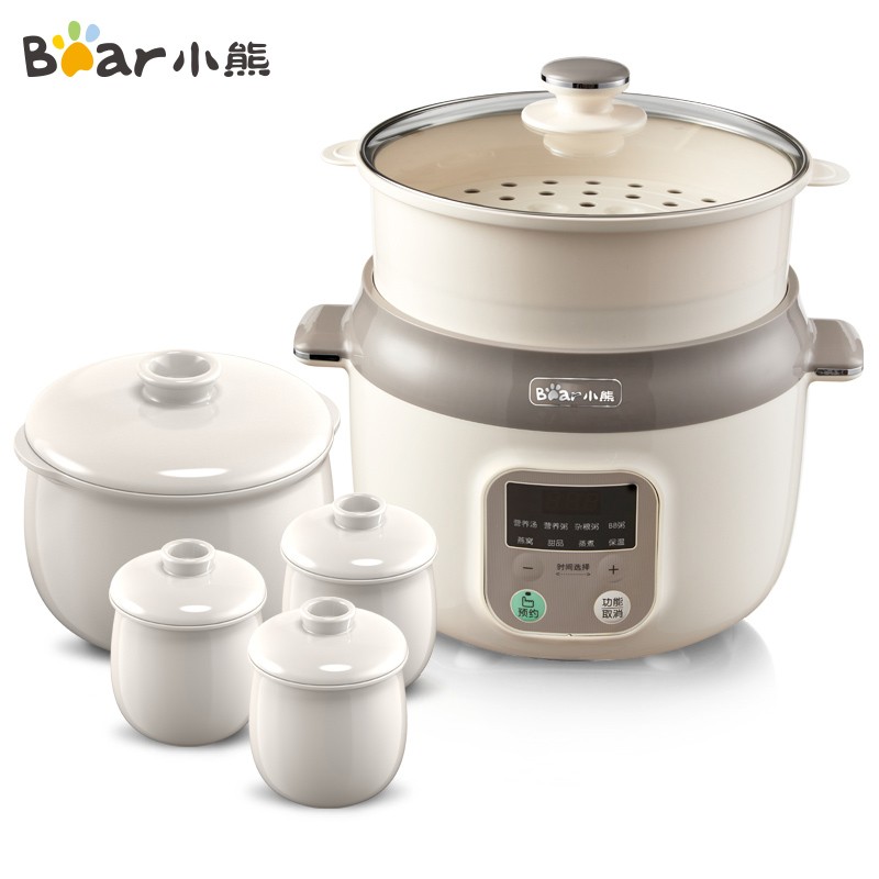 小熊(Bear)电炖锅 电炖盅 隔水炖锅煲汤锅燕窝炖盅炖汤锅DDZ-C25X6 配蒸笼