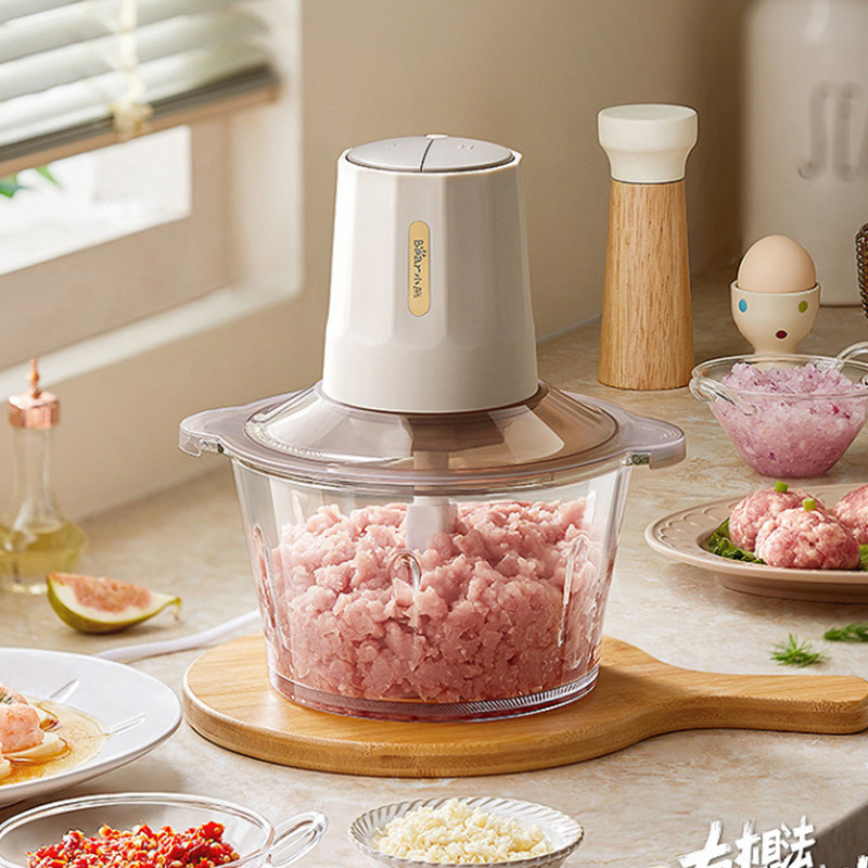 小熊切碎机暖灰色QSJ-E03B2-S01单杯单刀轻搅碎鲜料理便捷高清大图