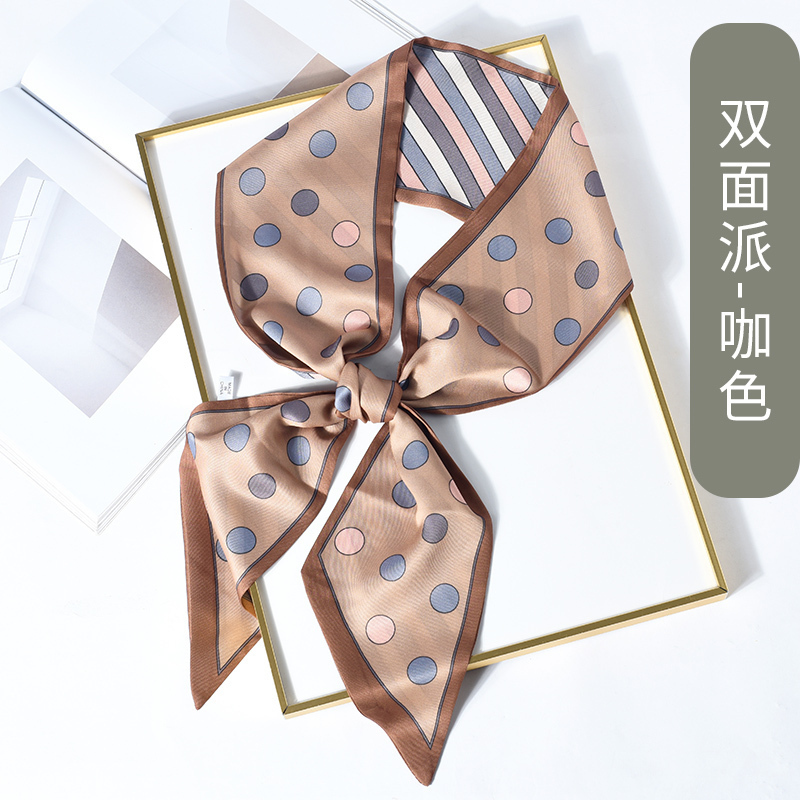 美帮汇新款首周两件5折 细窄小长条小丝巾春秋款日系气质装饰长丝带绑带高清大图