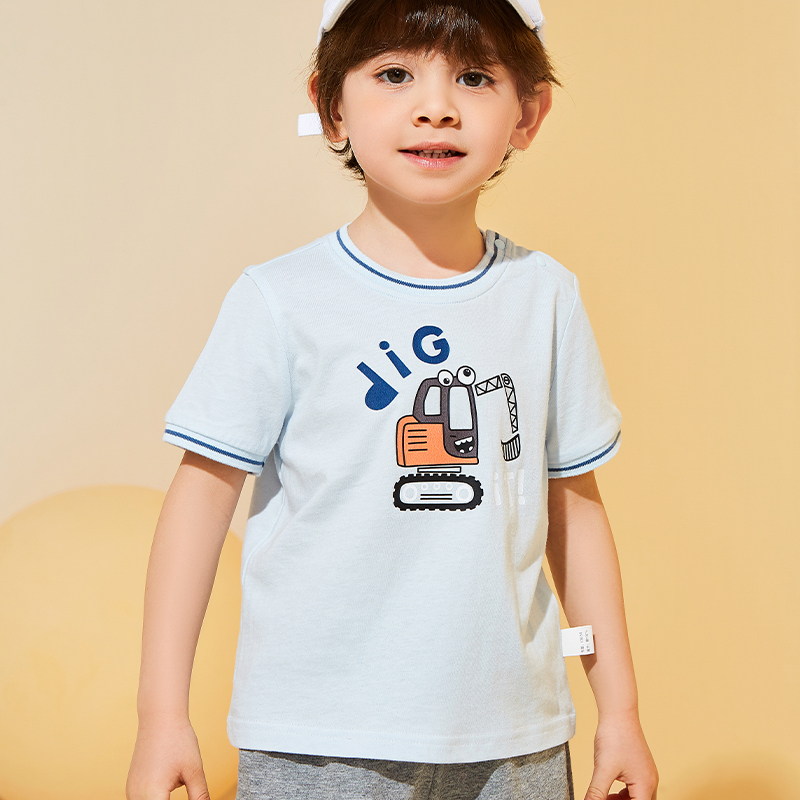 猫人儿童短袖t恤男童夏季薄款打底衫宝宝外穿上衣中小童纯棉上衣视频