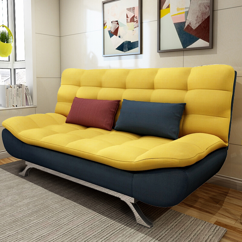 沙发床两用可折叠布艺小户型双人1.8米多功能出租房客厅可拆洗1.