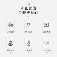 PANDA/熊猫S2插卡音箱收音机新款便携小音响播放器老人广播唱戏机 蓝色