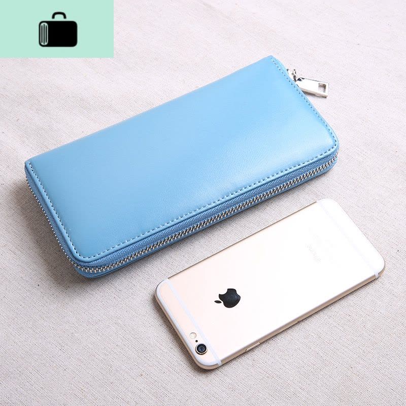 2020新款钱包女长款拉链皮大容量简约韩版女士钱夹牛皮手拿包NEW LAKE图片