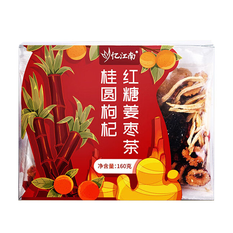 忆江南果茶红糖姜枣茶桂圆枸杞姜丝黑糖姨妈养生茶女生水花果茶160g