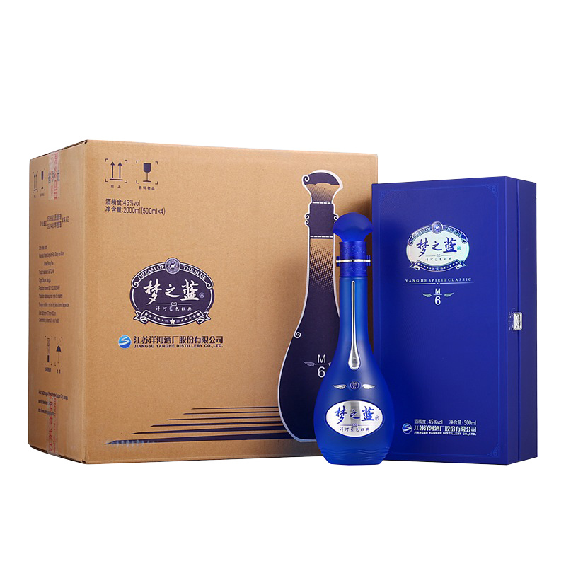 洋河(YangHe) 蓝色经典 梦之蓝M6-45度500ml*4瓶箱装 (团购产品加团购专用勿拍)