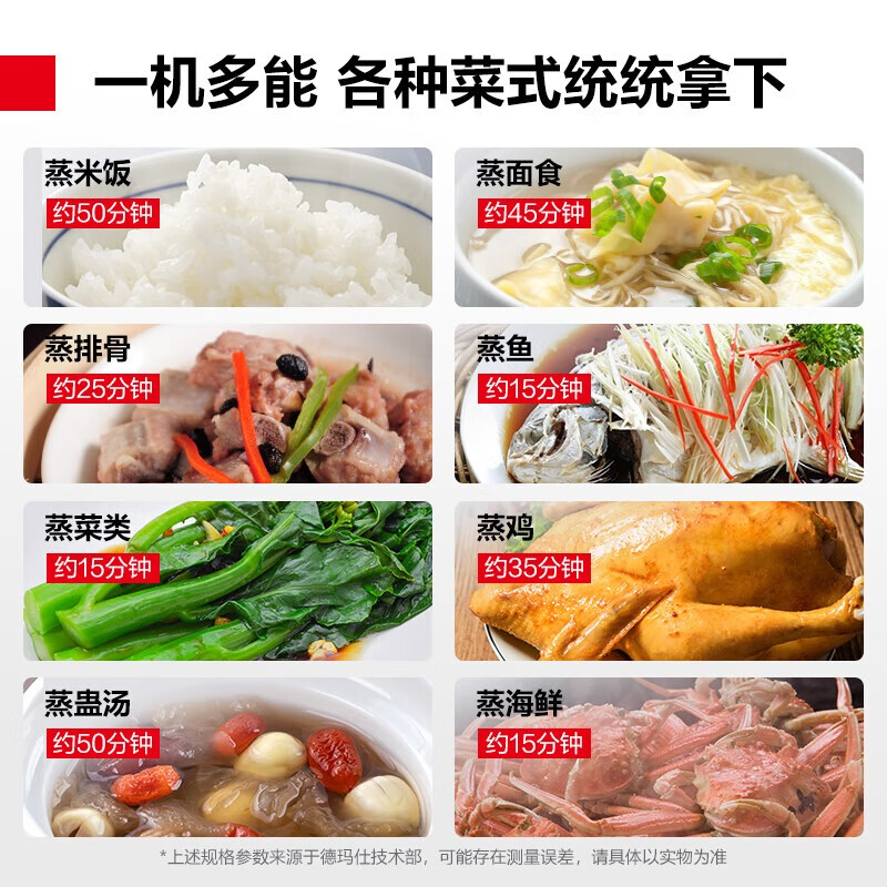 德玛仕(DEMASHI)商用蒸箱蒸饭柜蒸饭车蒸包炉电蒸箱家用食堂蒸包一机多能 [定制盘]8盘220V 约120人430盘高清大图