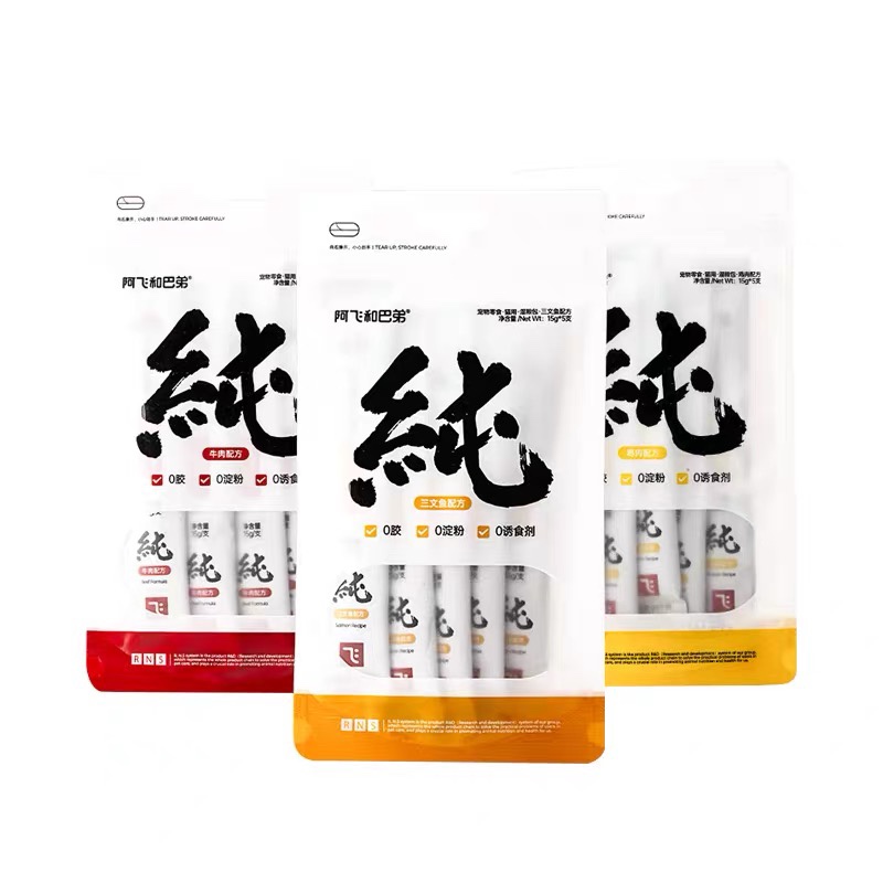阿飞和巴弟(Alfie&Buddy)纯条猫条15g*5支猫咪成猫幼猫零食营养增肥猫湿粮无诱食剂猫咪小零食高清大图