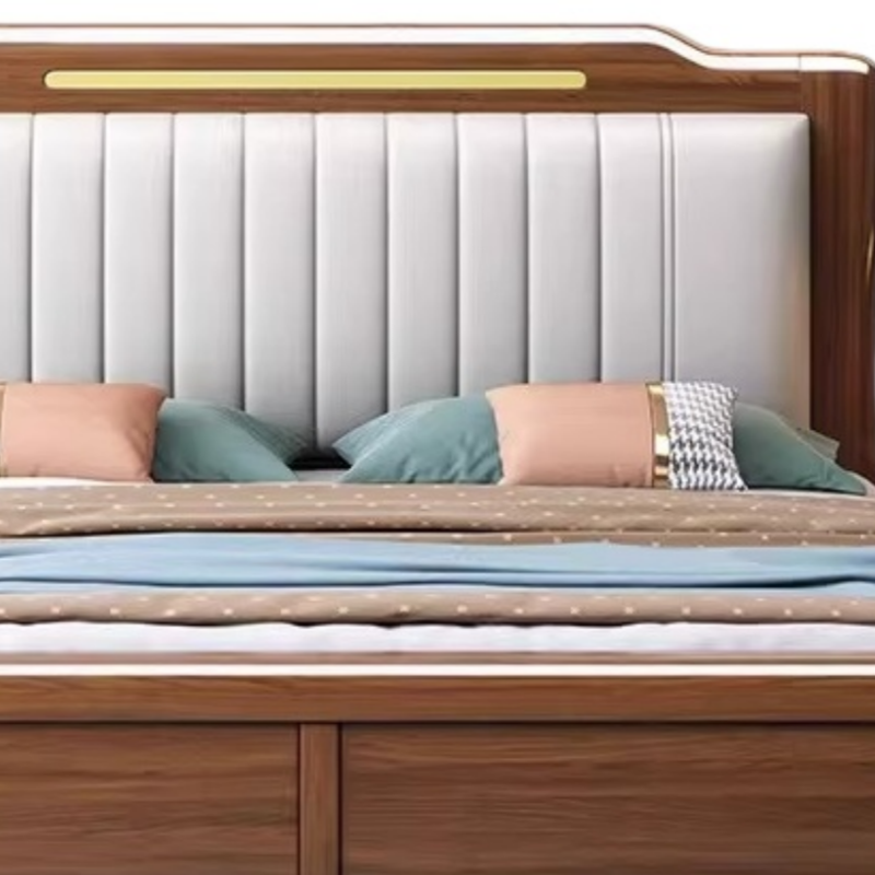 乐琪艺 实木床 1.5m 张高清大图