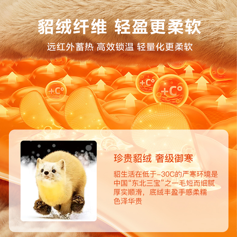 Bonnie&Toni貂绒黑金保暖内衣女套装加厚无缝秋衣秋裤弹圆领保暖衣