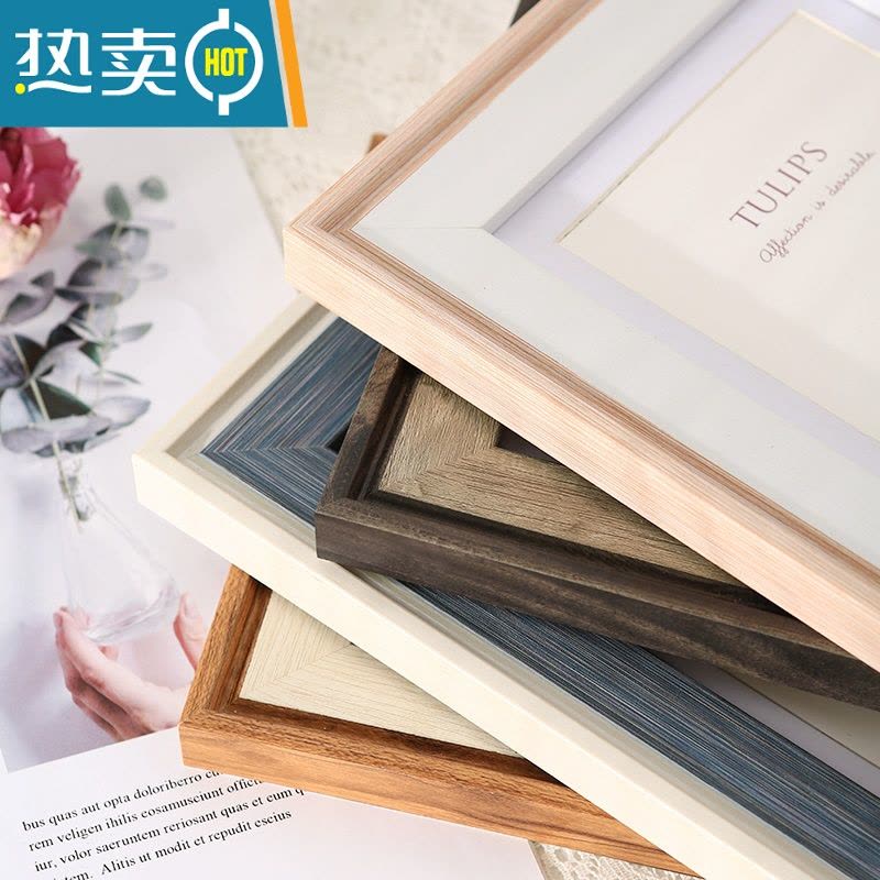 敬平北欧ins风相框摆台相册5 6六7七8寸装裱照片展示像框架A4画框挂墙 生动蓝白 A3寸可挂[可放尺寸29.7*42图片