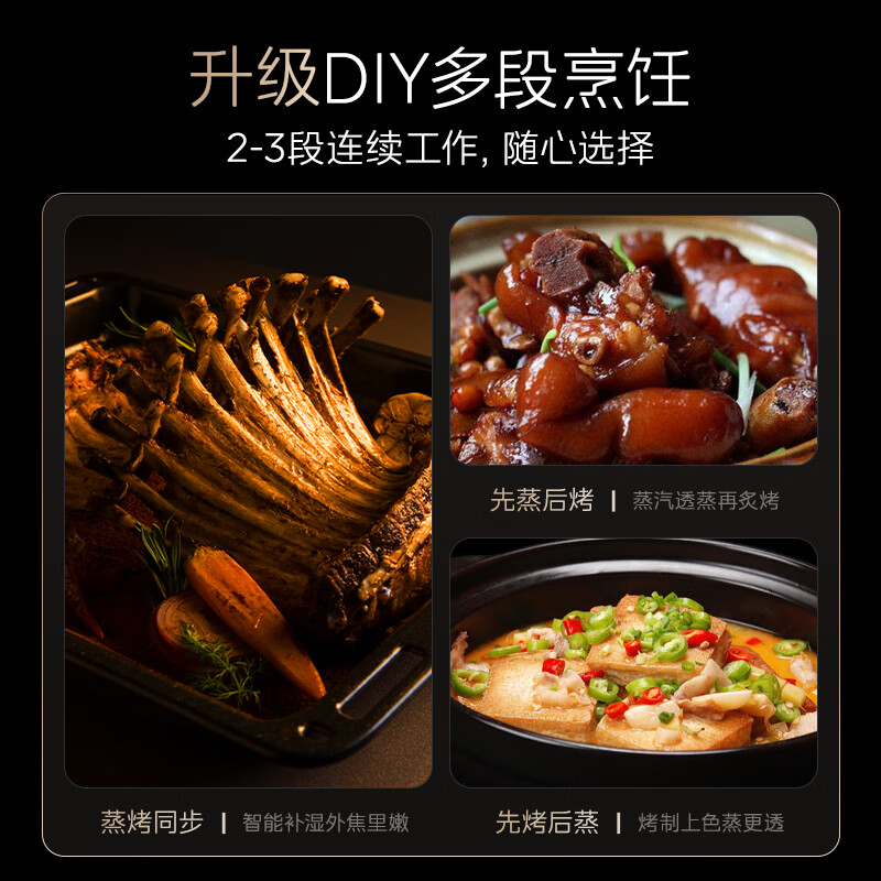 美的(Midea)SX7Pro[年度新品]嵌入式蒸烤箱一体机 78L大容量无边全嵌全新变频石墨烯涡轮大热风蒸烤炸炖高清大图