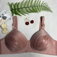 [单件/两件装]优雅四季大码无钢圈性感聚拢文胸调整型女士内衣M 豆沙 36/80 C杯