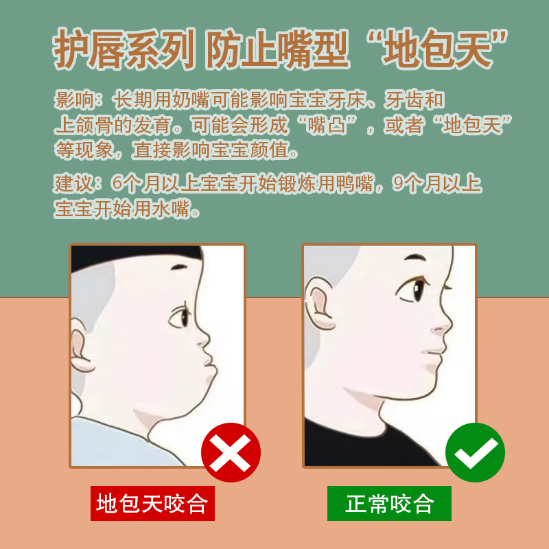 恒贝乐宽口径5厘米M孔食品级柔软硅胶奶嘴适配5厘米口径奶瓶使用3-6个月宝宝使用高清大图
