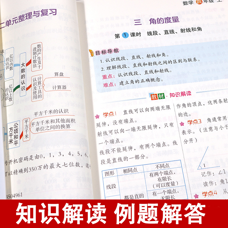 四年级语数英 [正版]3册 课堂笔记 四年级上册语文数学英语 语数英课前预习4年级上册同步训课后练习册辅导资料基础知识汇高清大图