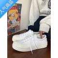 SUNTEK厚底帆布鞋女鞋可爱日系大头鞋2023夏季新款学生百搭小白鞋女