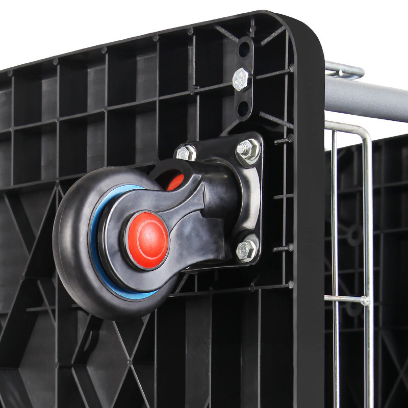 新越昌晖平板车小推车手推车双层货车搬运车小拖车拉杆车护栏车双扶手物料车 C7076高清大图